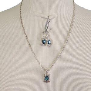 𝅺blue Topaz Sterling Silver Set